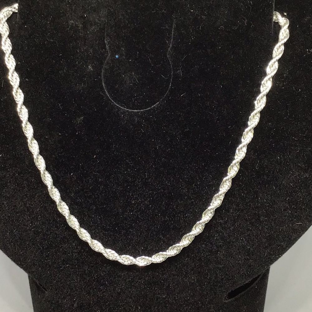 925 Sterling Silver New Rope Chain 4mm